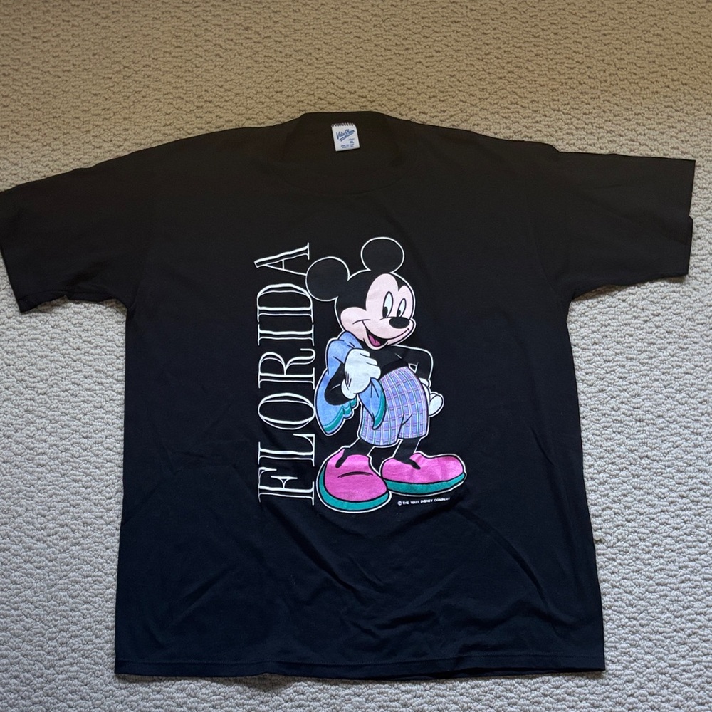 Disney Mickey Mouse Black Graphic Tee